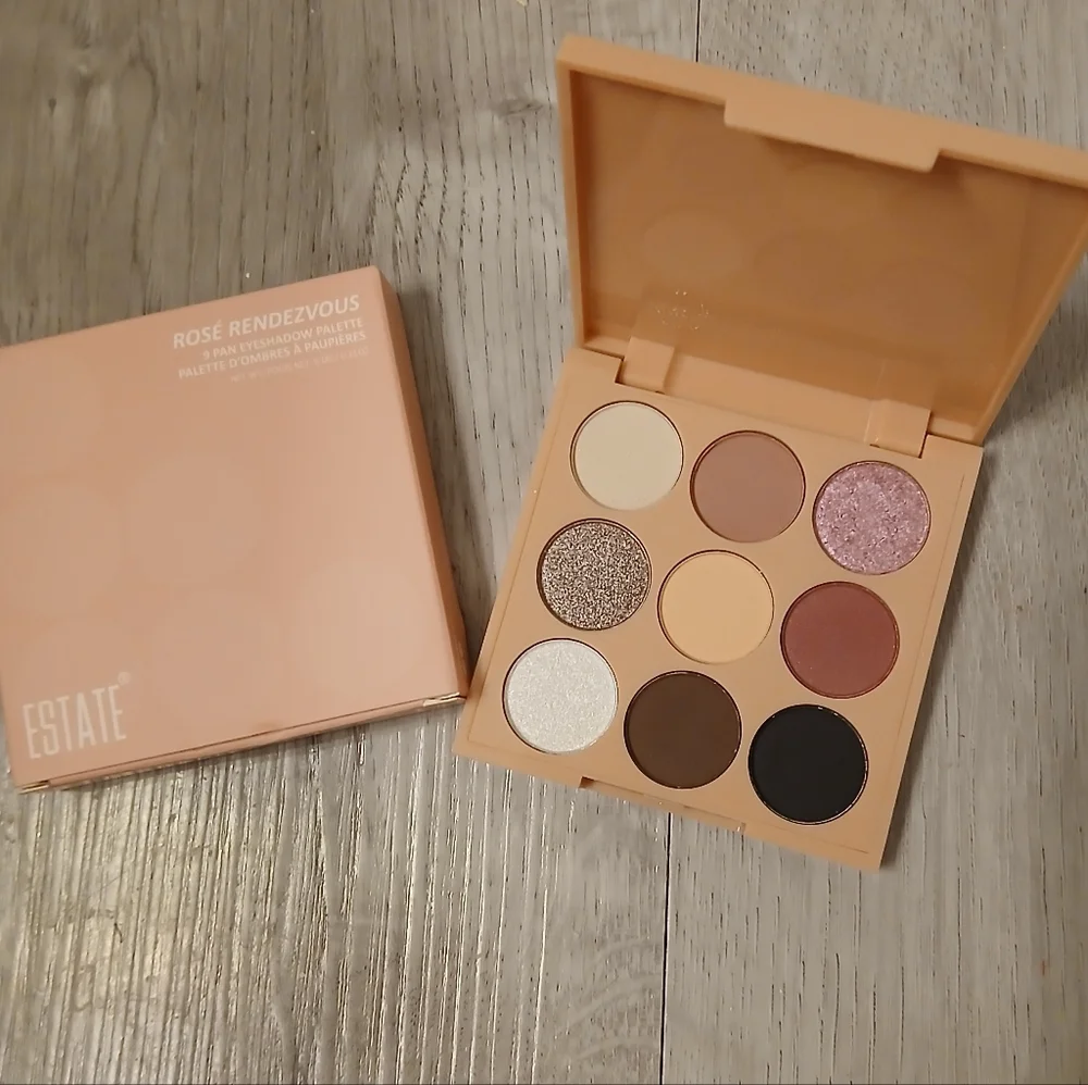 NWT Estate Rose Rendezvous Eyeshadow Palette 9 Panel High Pigments Matte Shimmer